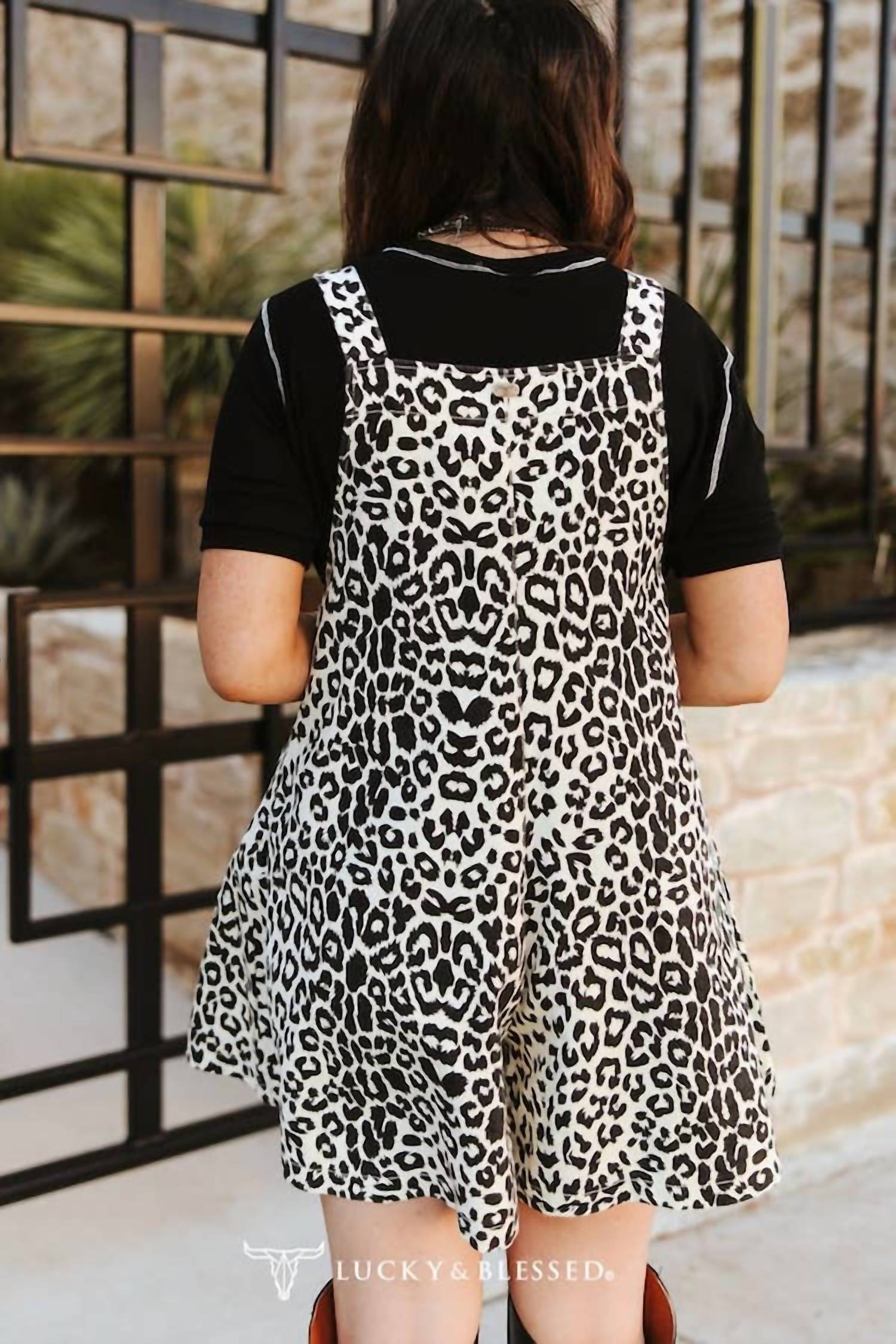 Lucky & Blessed - Wild Canyon Leopard Overall Romper