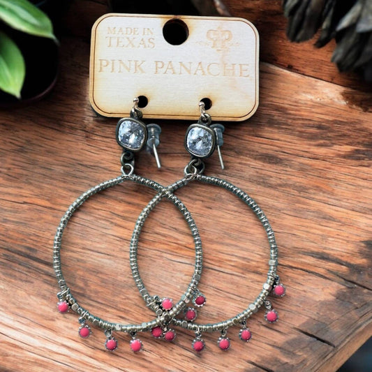 Pink Panache - Charmed Hoops