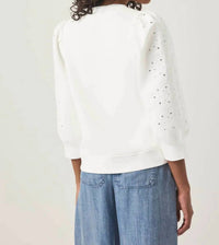 Splendid - Embroidered Eyelet Sweatshirt