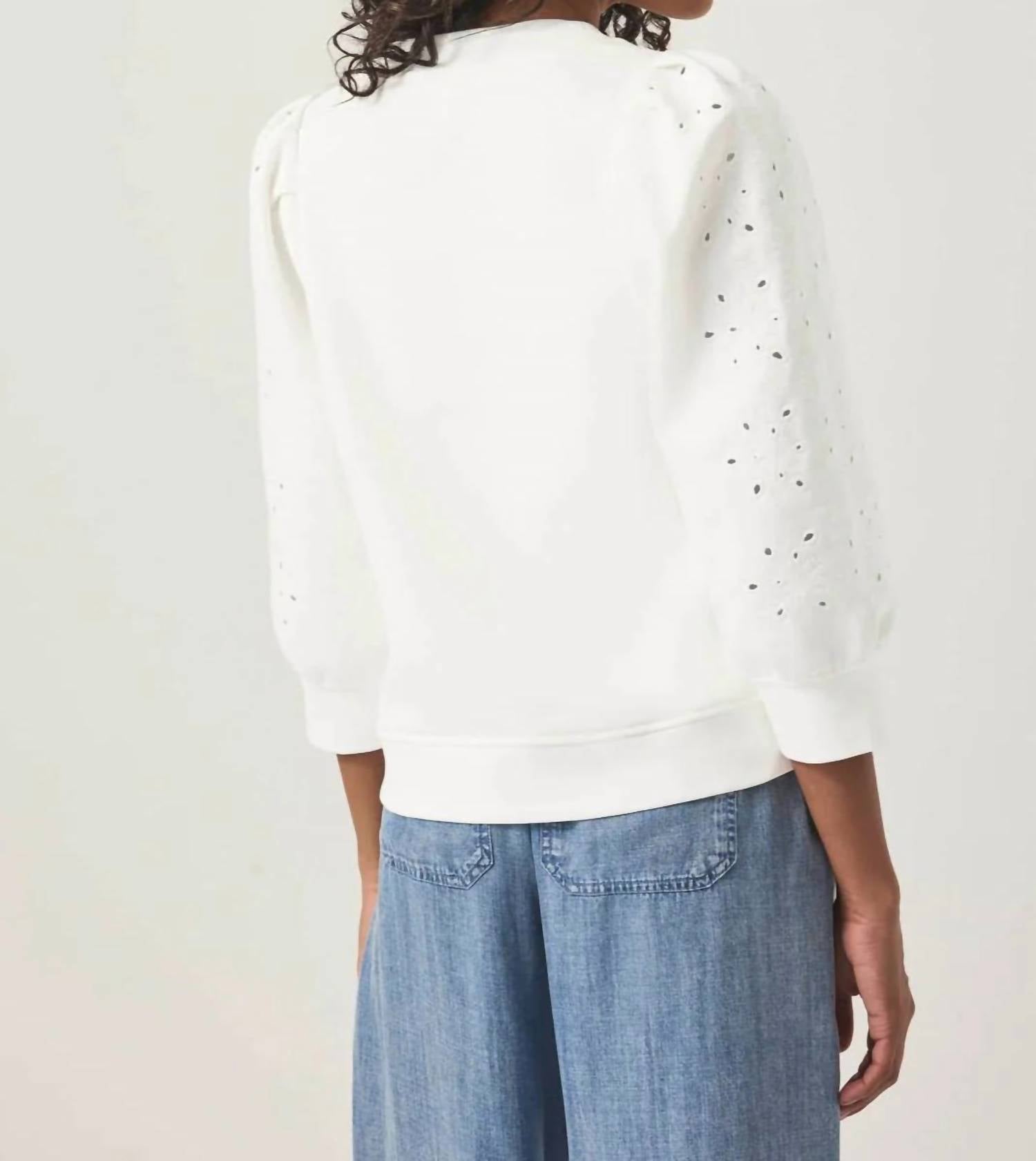 Splendid - Embroidered Eyelet Sweatshirt