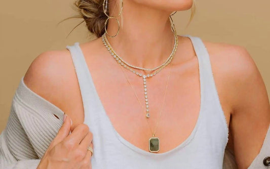 Melinda Maria - Diamond Drop Necklace