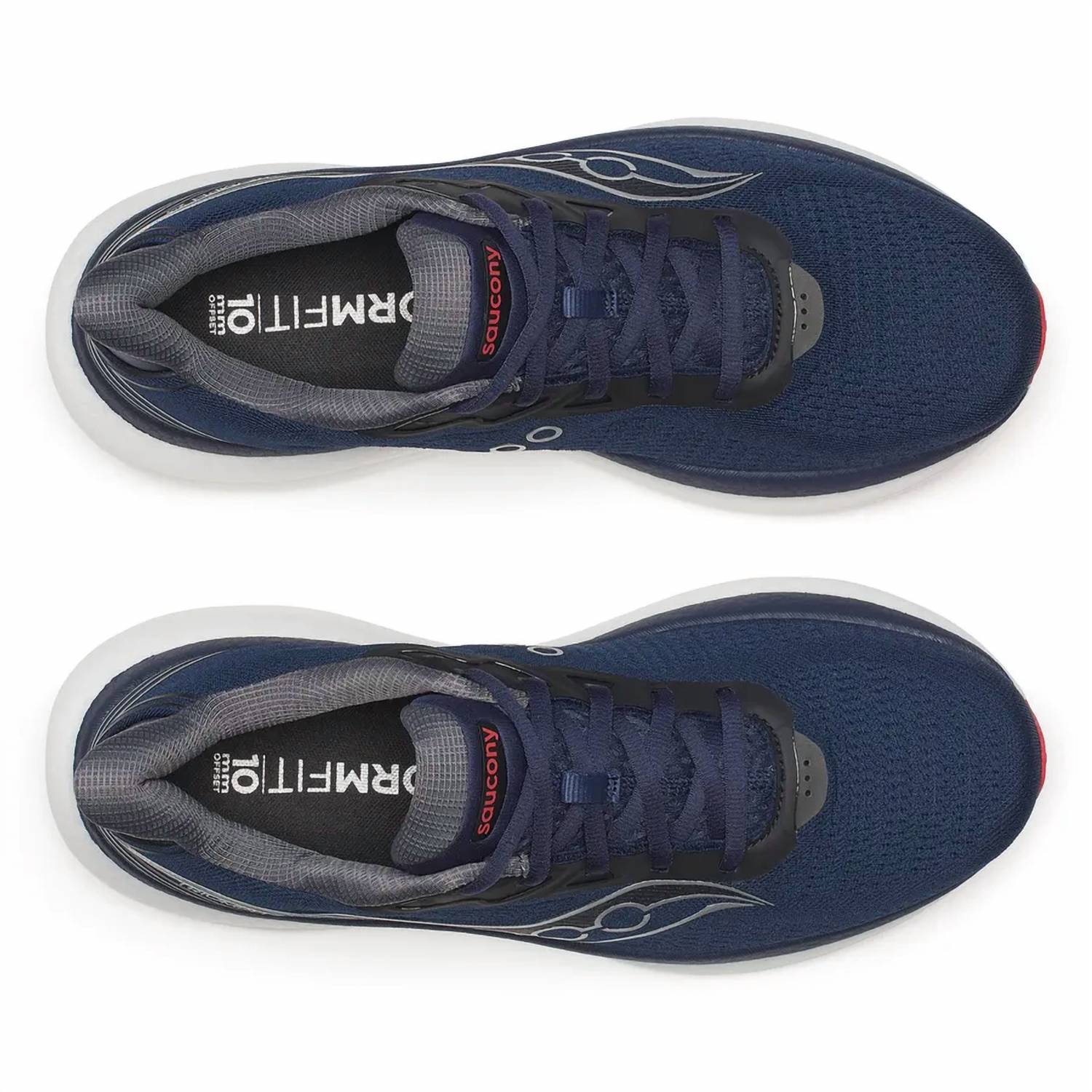 SAUCONY Men's Triumph 23 Shoe in 210 navy red - men's shoe - alternate view