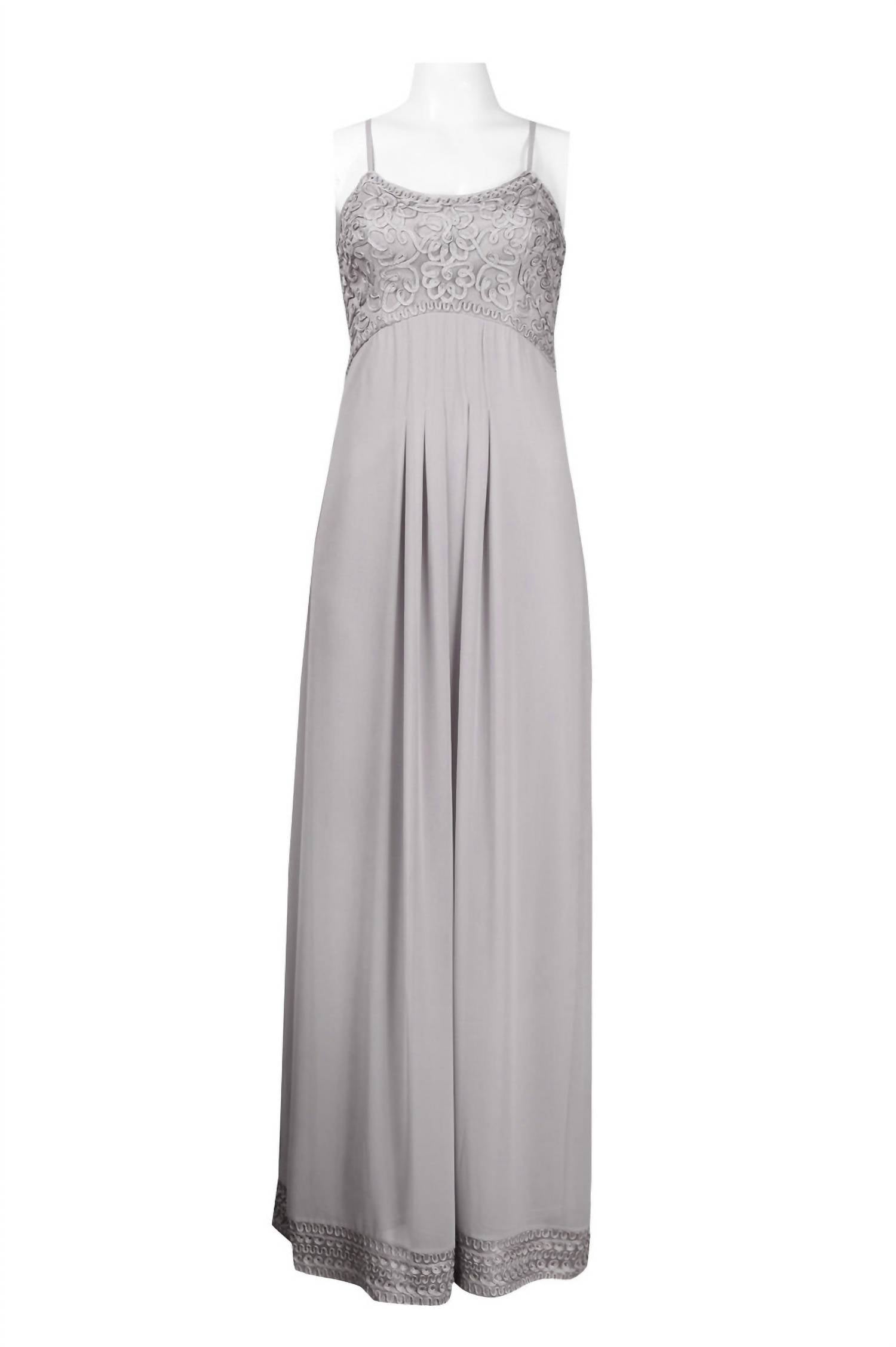 Sue Wong - Spaghetti Strap Beaded Long Evening Dress
