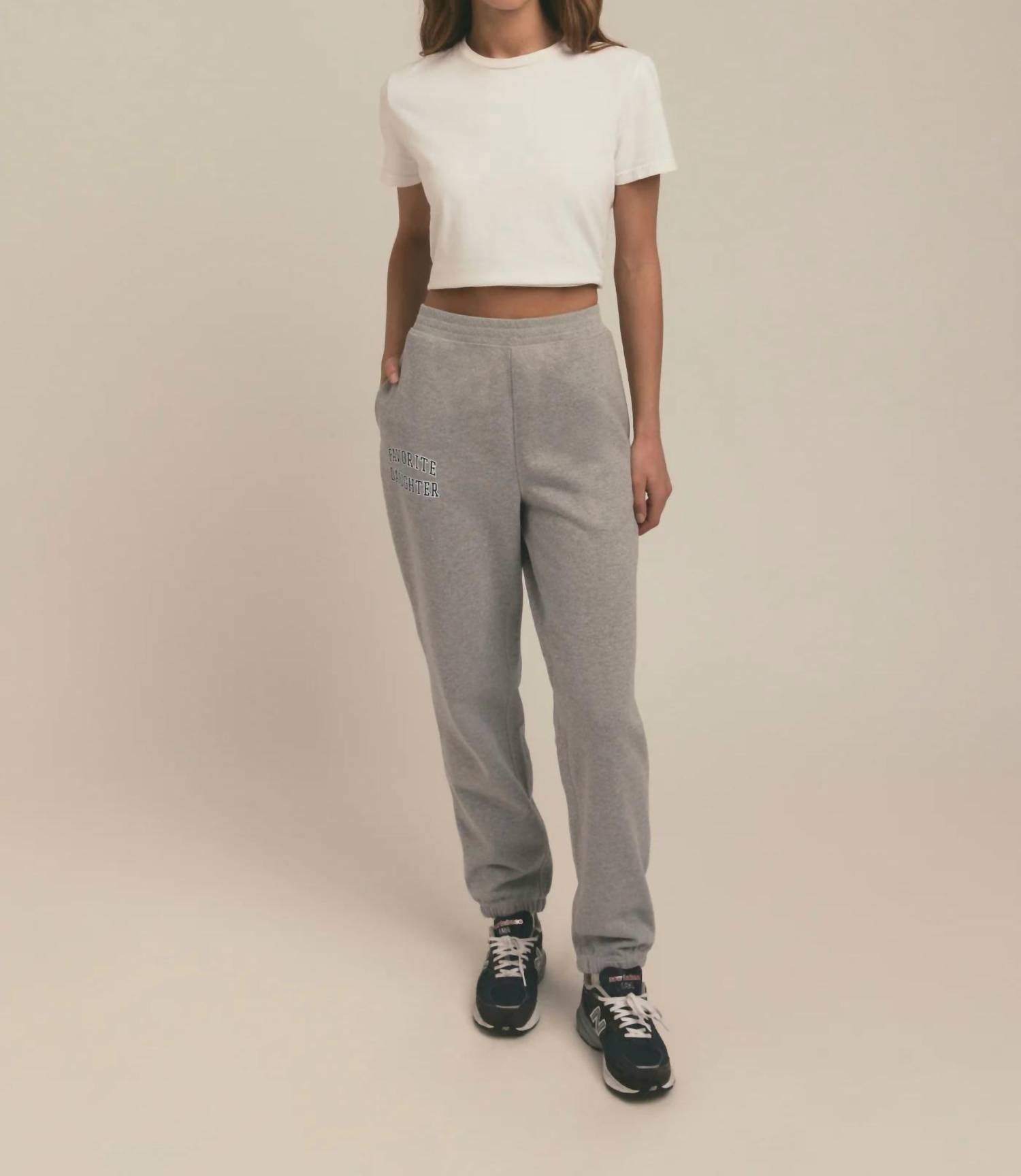 Favorite Daughter Collegiate Joggers in heather grey - women's pants