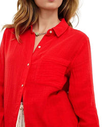 Rails Ellis Shirt in cherry - women's blouse - alternate view