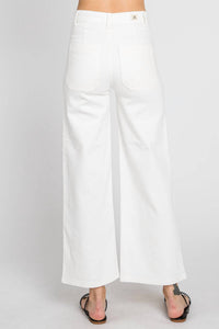 Letter To Juliet - A-line Patch Pocket Wide Leg Pants