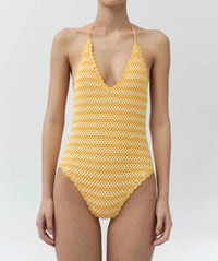 Simkhai - Karoline Crochet Halter One Piece