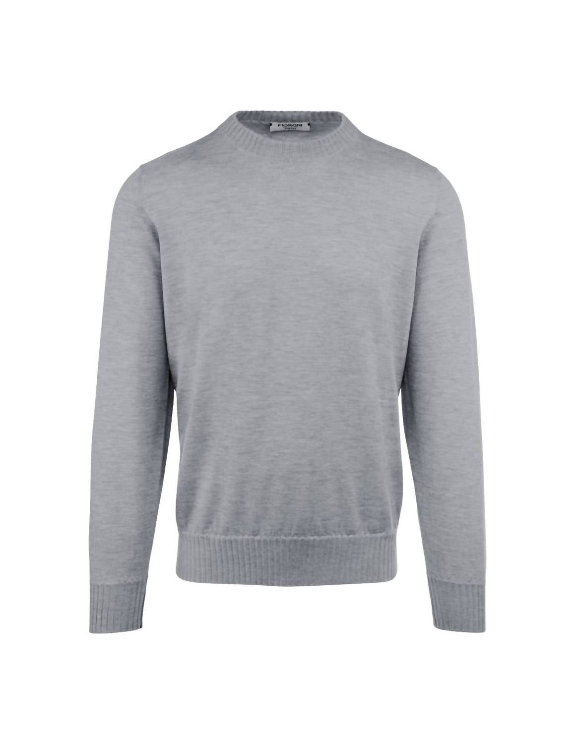 Fioroni Cashmere Duvet Cashmere Crewneck Sweater in grigio grey - women's sweater - view 5