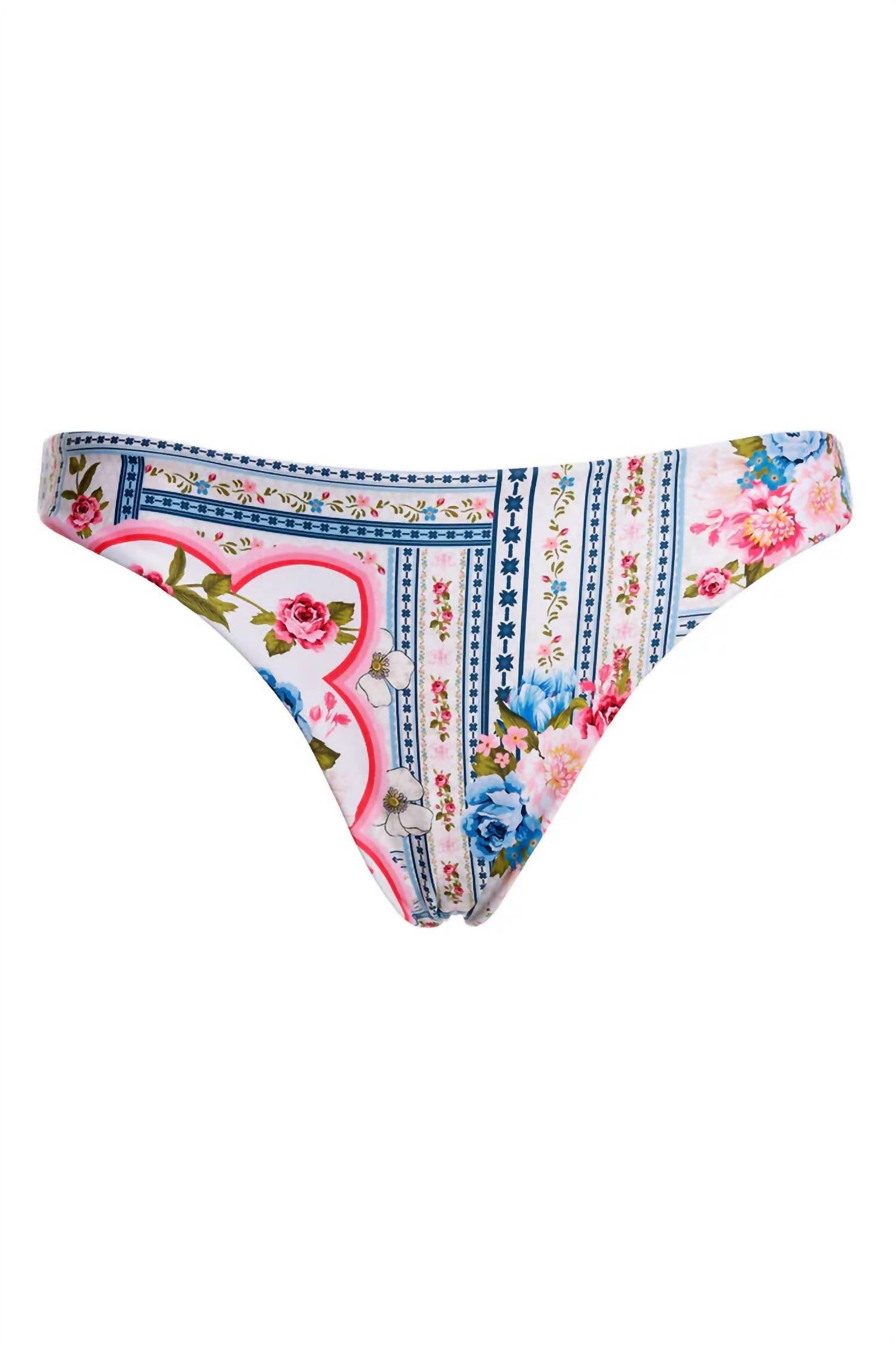 AGUA BENDITA Ilu Meraki Bikini Bottom in pink multi - women's swimwear - view 4