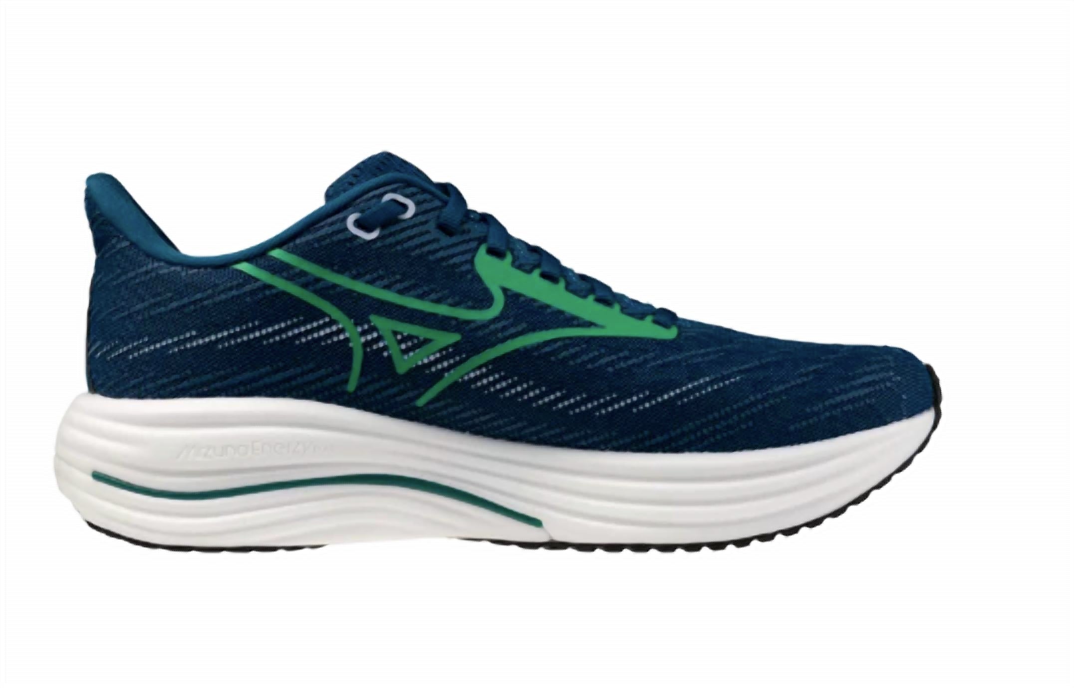 MIZUNO Men's Wave Rider 29 Running Shoes in sailor blue goblin green - men's sneaker - view 4