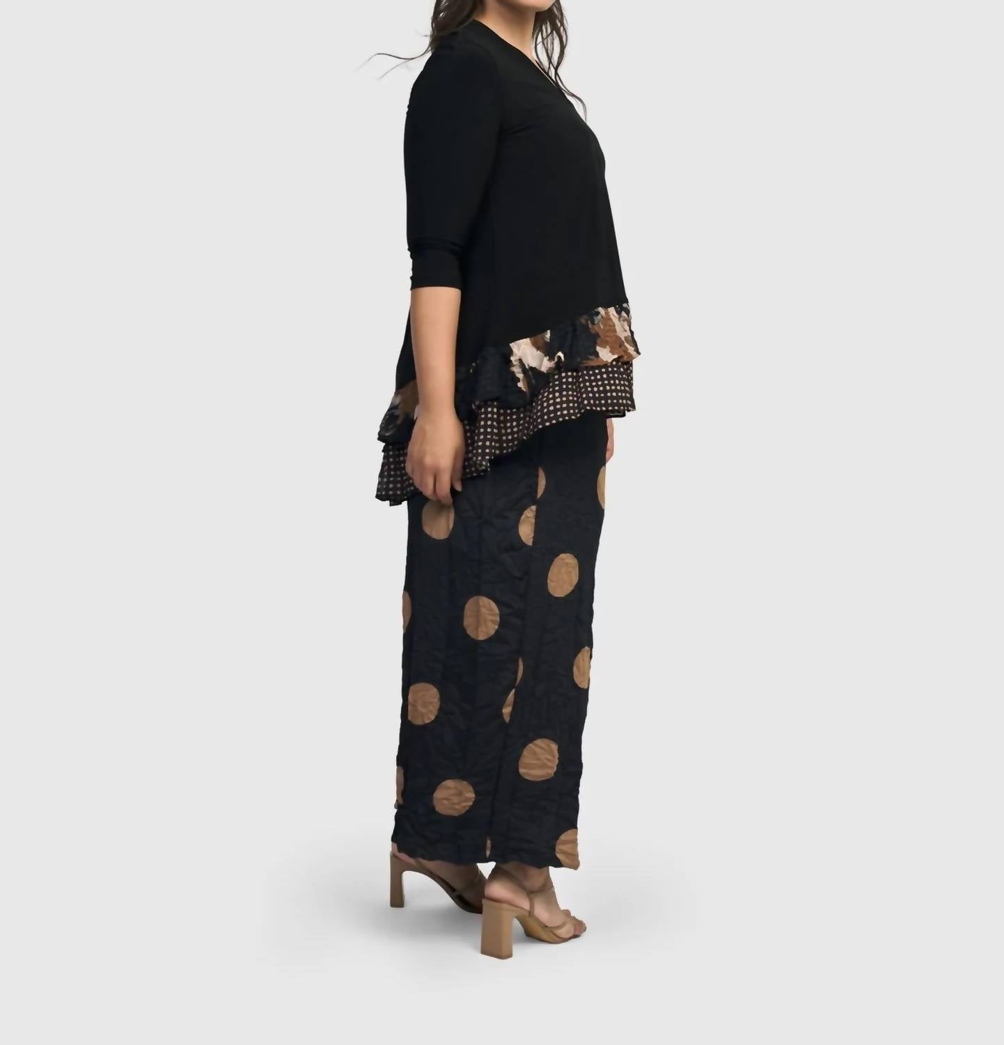 ALEMBIKA Doppio Wide Leg Pants in circles - women's pants - view 7