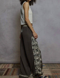 Pol - Printed Contrast Stud Joggers