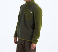 THE NORTH FACE Yumiori Quarter Zip Jacket in new taupe green woodland deep dijon - women's top - detail view