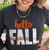 Texas True Threads - Hello Fall Applique Sweatshirt