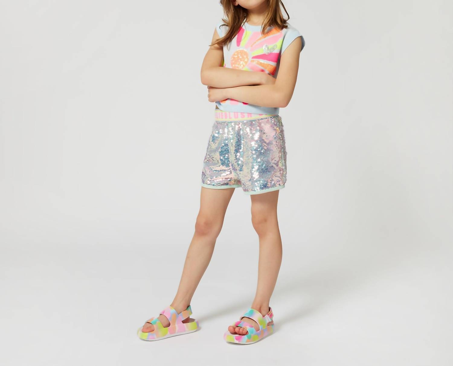 Billieblush - Girl's Beach Glass Sequin Shorts