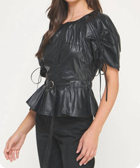 Strut & Bolt - Bet On You Faux Leather Top