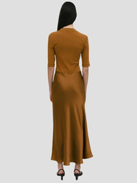 Rosetta Getty - Bias-cut Combo T-shirt Dress