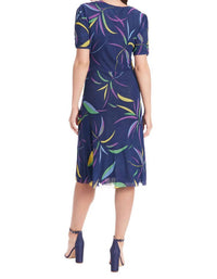London Times - Zemira Mesh Reversible Midi Dress