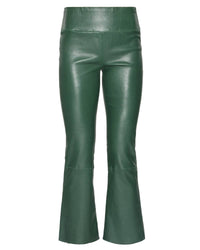 Sprwmn - Leather Crop Flare Leggings
