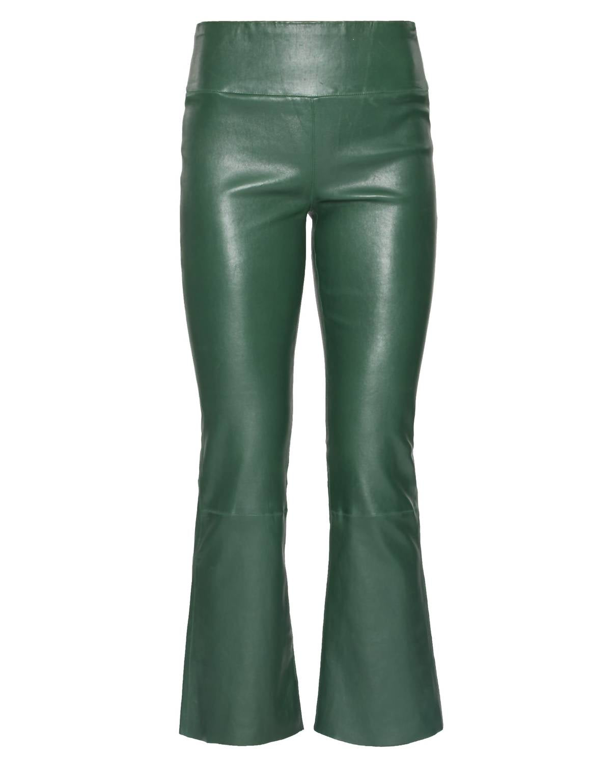 Sprwmn - Leather Crop Flare Leggings