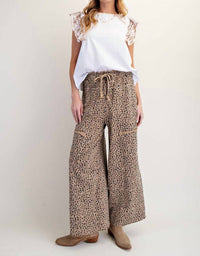 Easel - Women's Animal Mineral Washed Terry Knit Pants