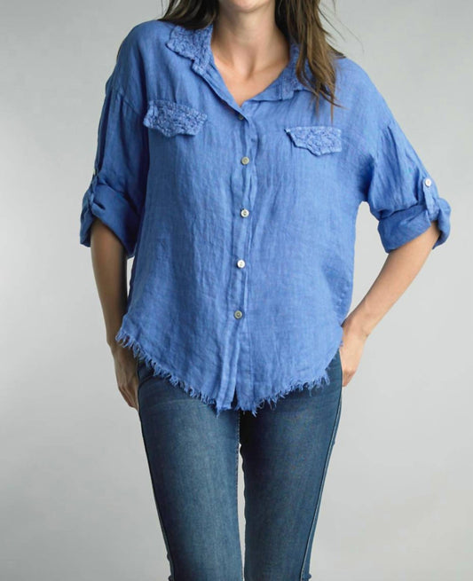 Tempo Paris - INK LINEN TOP