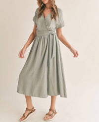 Sadie & Sage - Botanical Wrap Midi Dress