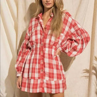 Baevely By Wellmade - Country Cutie Plaid Dress