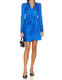 L'Agence - Amani Wrap Mini Dress