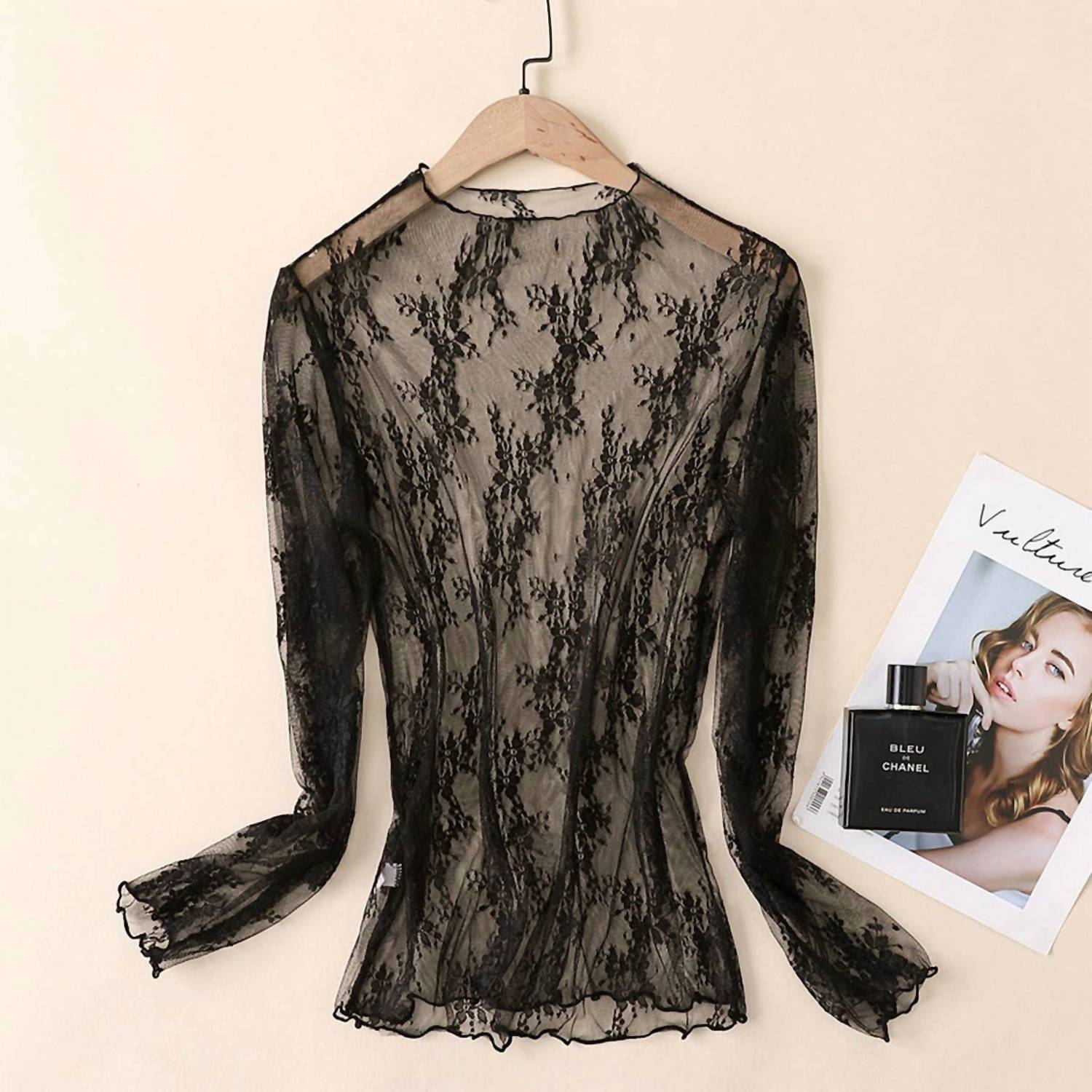 Accity - Women's Sexy Mesh Blouse
