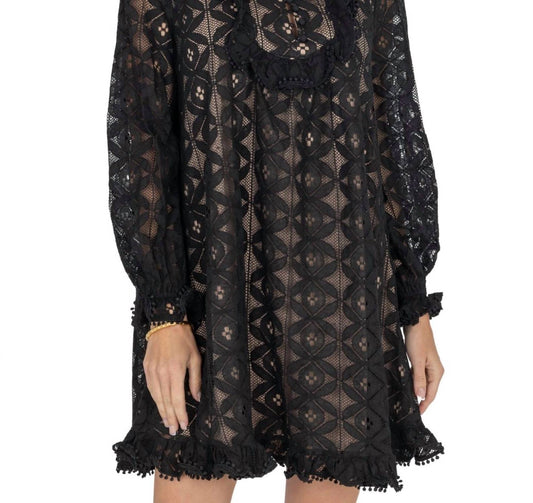 Akalia - Amber Puff Sleeve Flare Dress