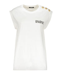 Balmain - Women's Cotton Sleeveless Logo Tank T-shirt