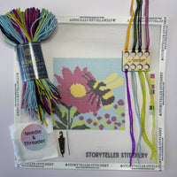Storyteller Stitchery Bee & Bloom Modern Needlepoint Kit in multi - item