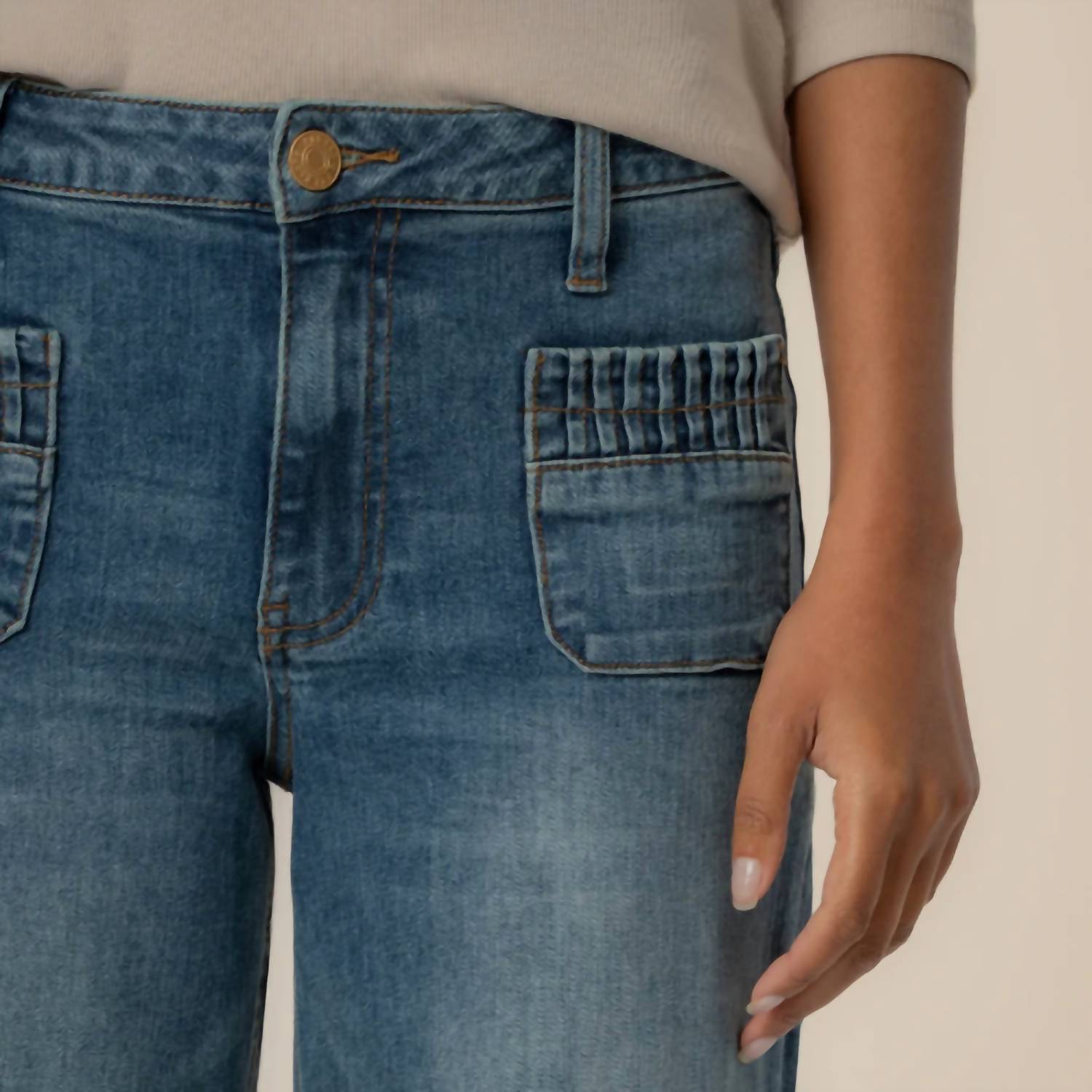 Kut From The Kloth - Maya Wide Leg Jeans With Patch Pockets