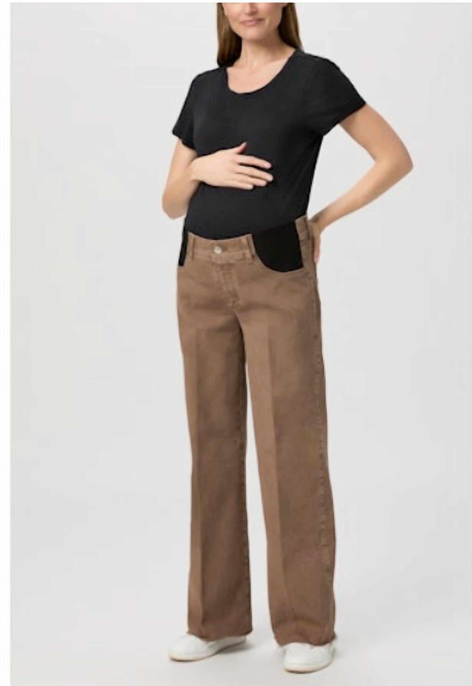 Paige - Anessa Maternity Jeans With Raw Hem