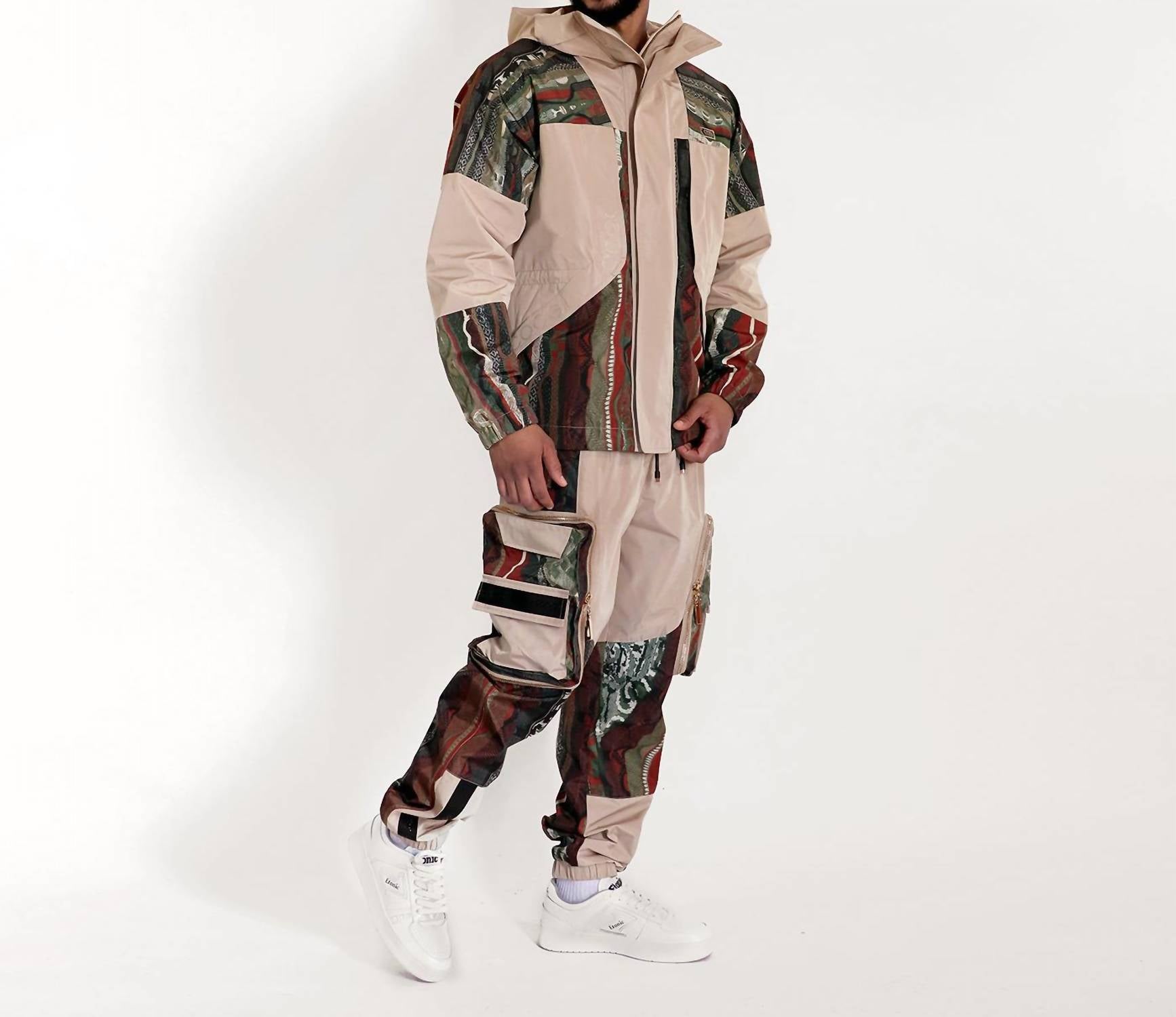 Coogi Men’s Pacifica Waterproof Jacket in cream brown - men's jacket - alternate view