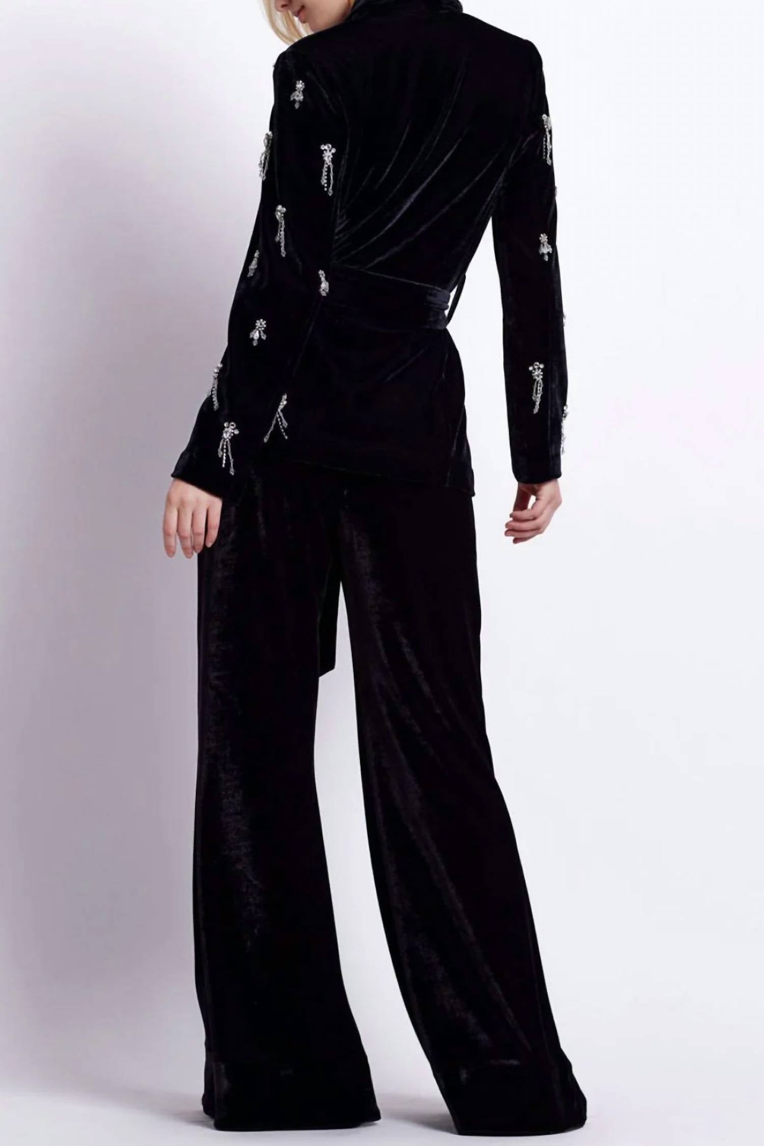 Patbo - Hand-beaded Velvet Kimono Jacket