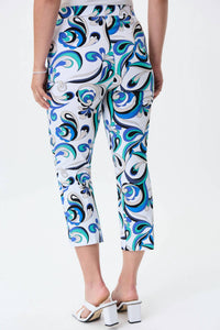 Joseph Ribkoff Mid-rise Printed Pants in vanilla multi - women's pants - alternate view