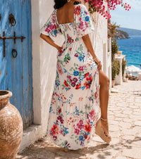 Little Secret Of Mine - Floral Tiered Maxi Dress