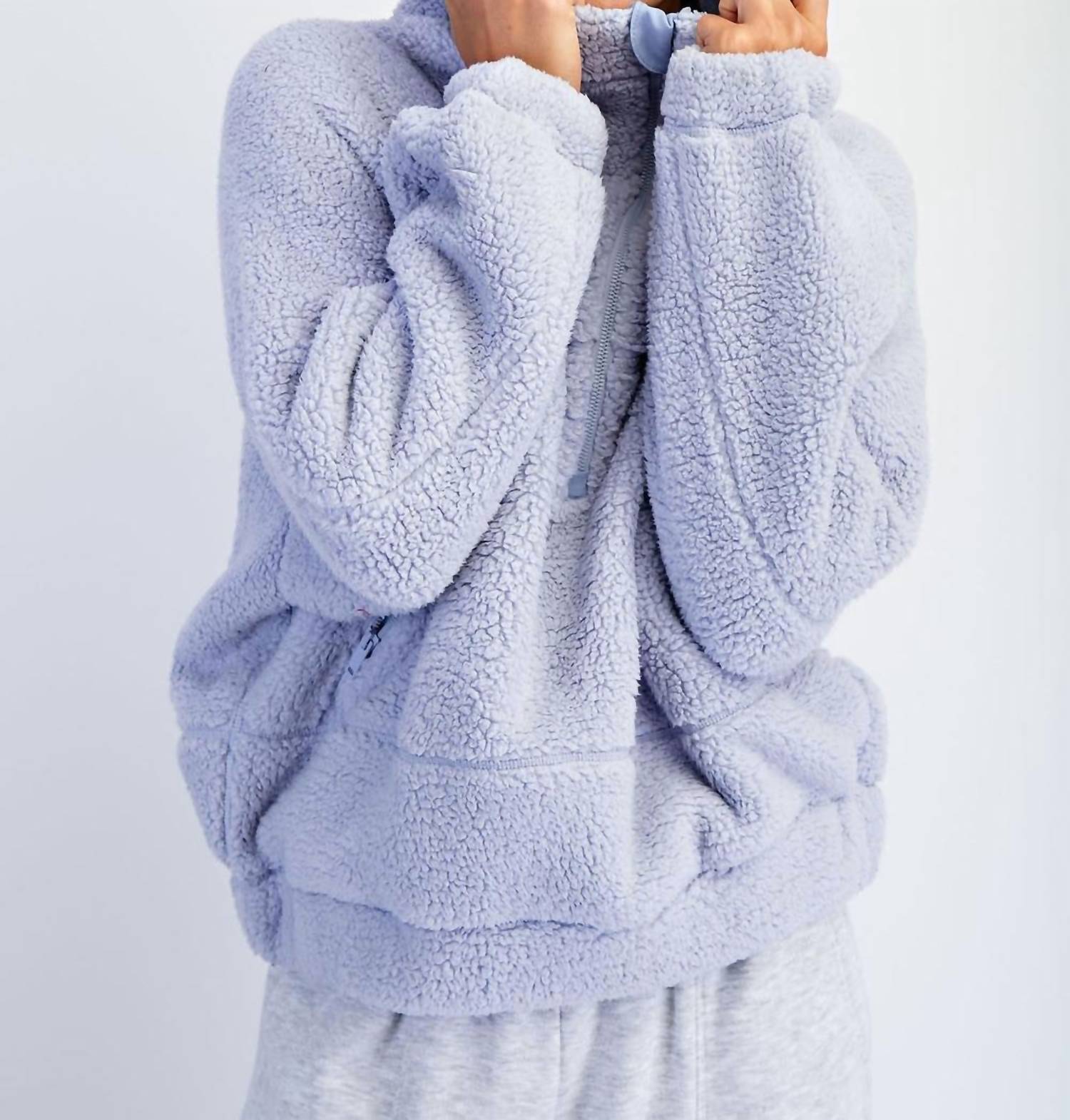 Rae Mode - Sherpa Quarter Zip Hoodie