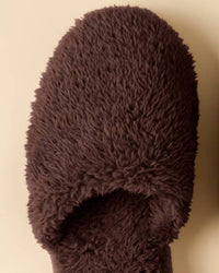 SOFTiES Women's Dream Plush Cozy Lounge Slippers in espresso - women's shoe - detail view
