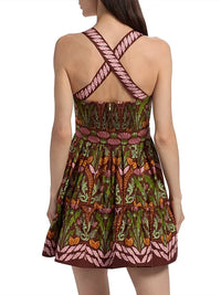 Cara Cara Julietta Mini Dress in brown - women's dress - alternate view
