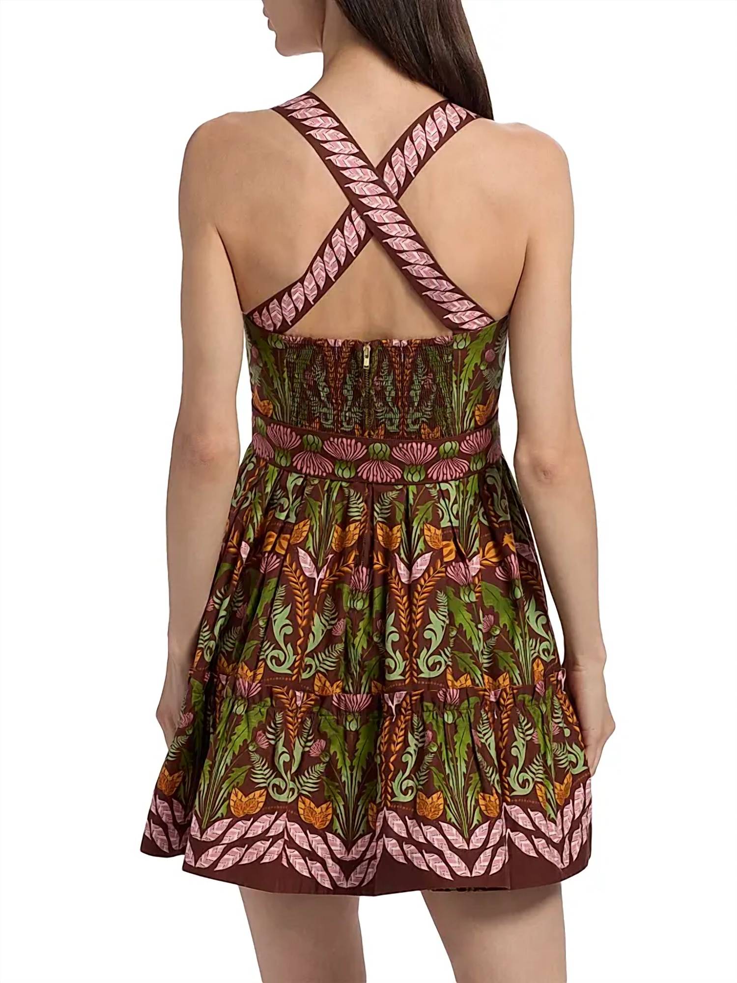 Cara Cara Julietta Mini Dress in brown - women's dress - alternate view