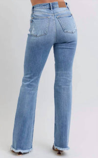 Judy Blue - Bootcut Fray Hem Jeans