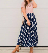 Ces Femme - Polka Dot Accordion Maxi Skirt
