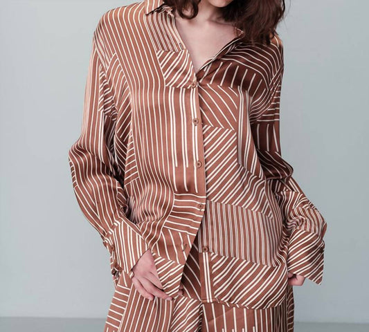 Grace & Mila - Satin Long Sleeve Shirt