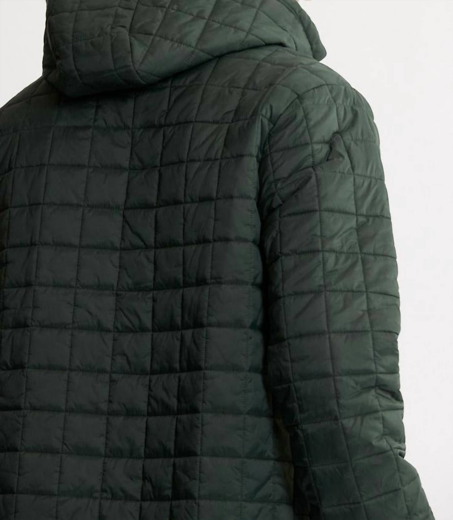 JACHS NEW YORK Light Quilted Hooded Puffer Jacket in forest green - men's jacket - view 6