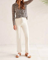 Tribal - Brooke Shank Button Fly Micro Flare Jeans