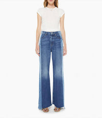 Mother - Tux Sidestepper Sneak Fray Wide Leg Jeans