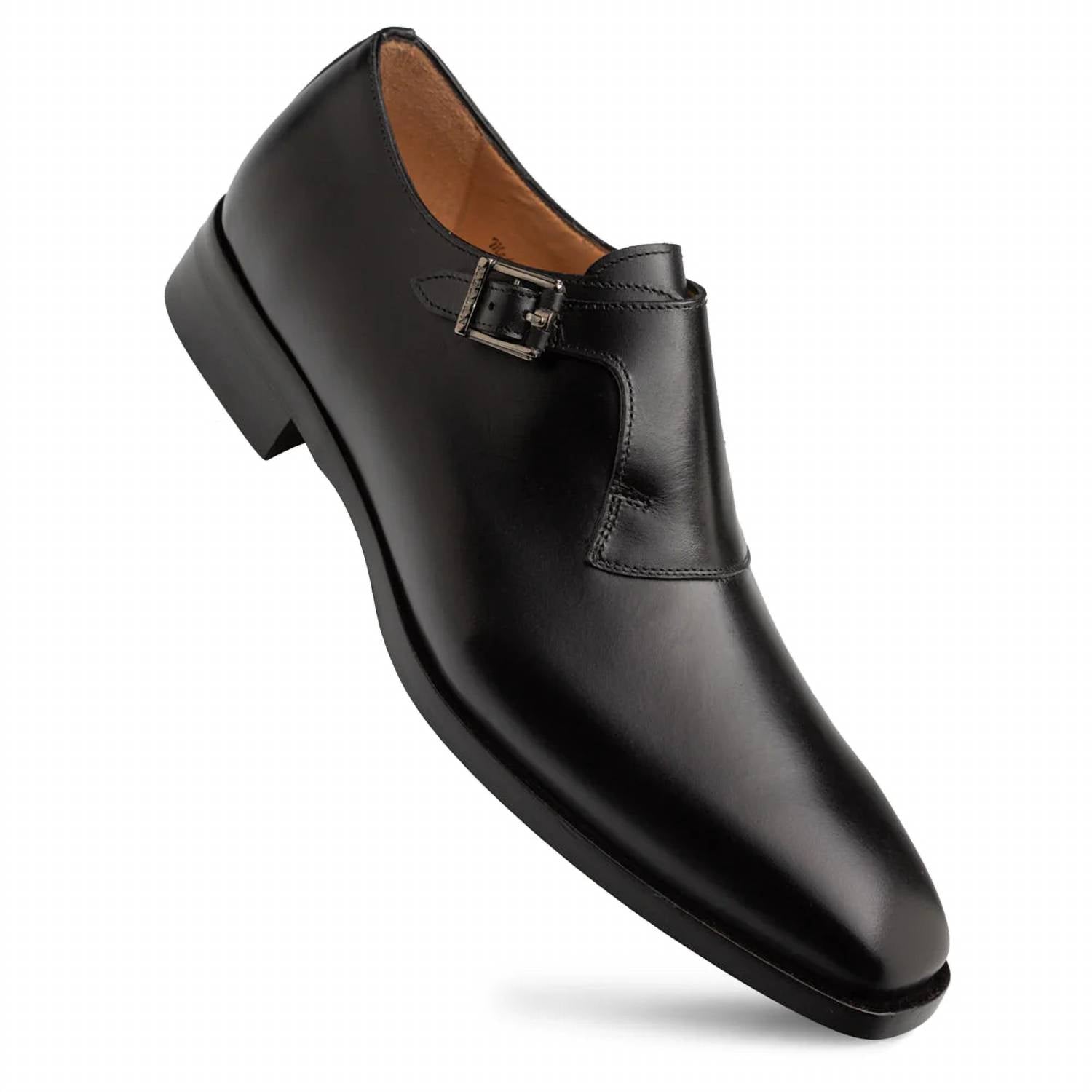 Mezlan - Men's Plain Toe Single Monk Strap Shoes